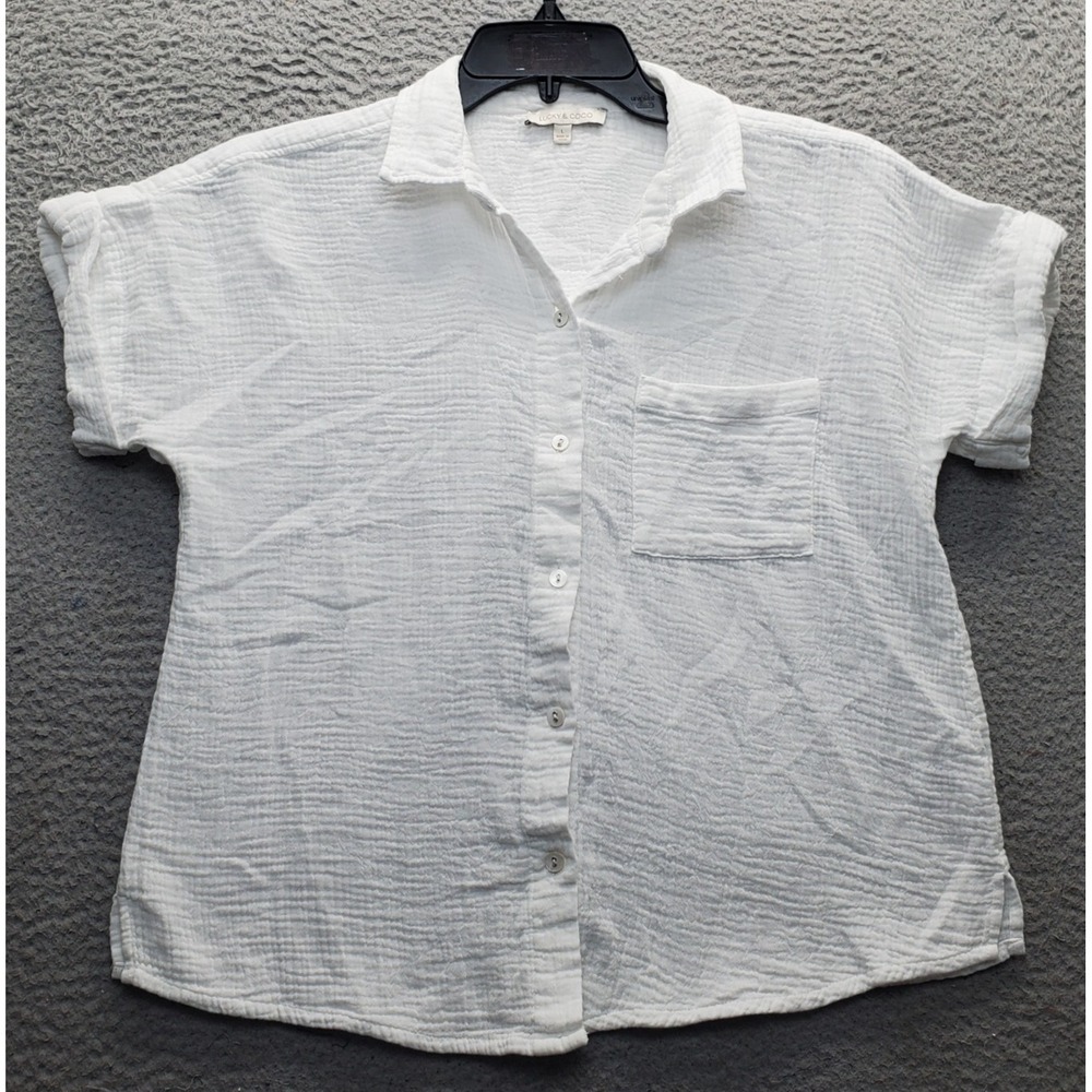 Women’s White Button-Down Shirt - Classic Lightweight Top